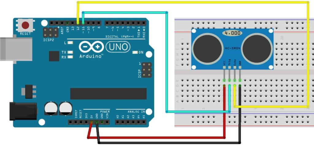 Arduino UNO Distance Project with Ultrasonic Sensor HC-SR04