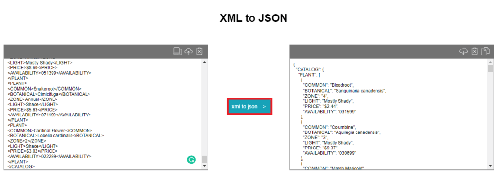 Easy ways to convert an XML file into JSON Format
